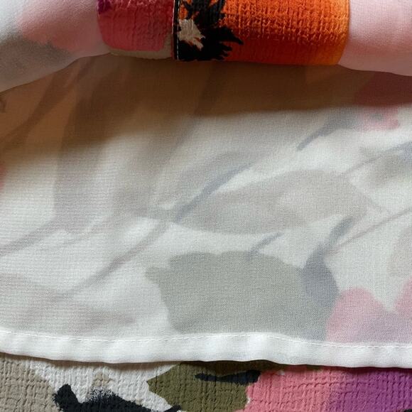 Alfred Dunner Vintage Floral Short Sleeve 80s Button Front Lined Blouse size 12 - Picture 8 of 10